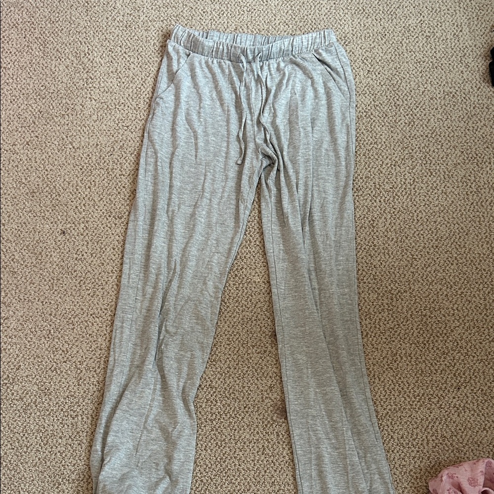 Light Gray Lounge Pants with Drawstring